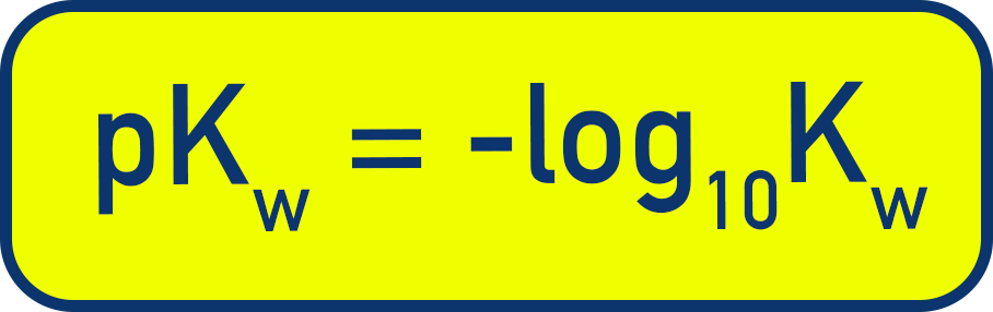 AP Chemistry equation showing pKw = -log Kw