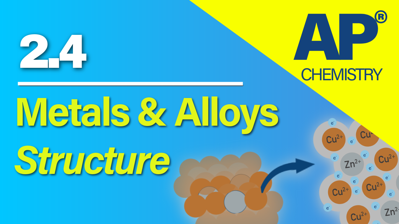 Thumbnail for AP Chemistry 2.4 Structure of Metals and Alloys video lesson