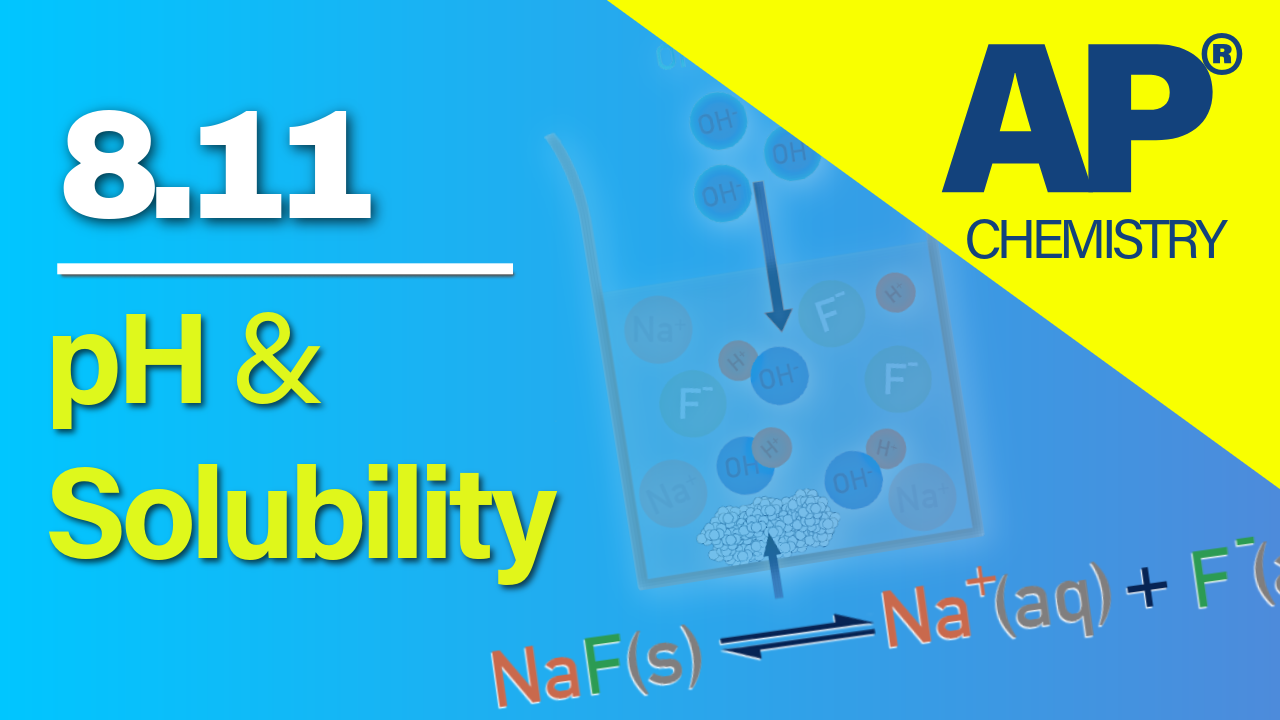 Thumbnail for AP Chemistry 8.11 pH and Solubility video lesson