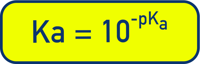 Edexcel A-Level Chemistry equation showing conversion between Ka and pKa.