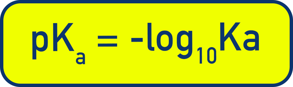 IB Chemistry expression showing pKa as the negative logarithm of Ka.