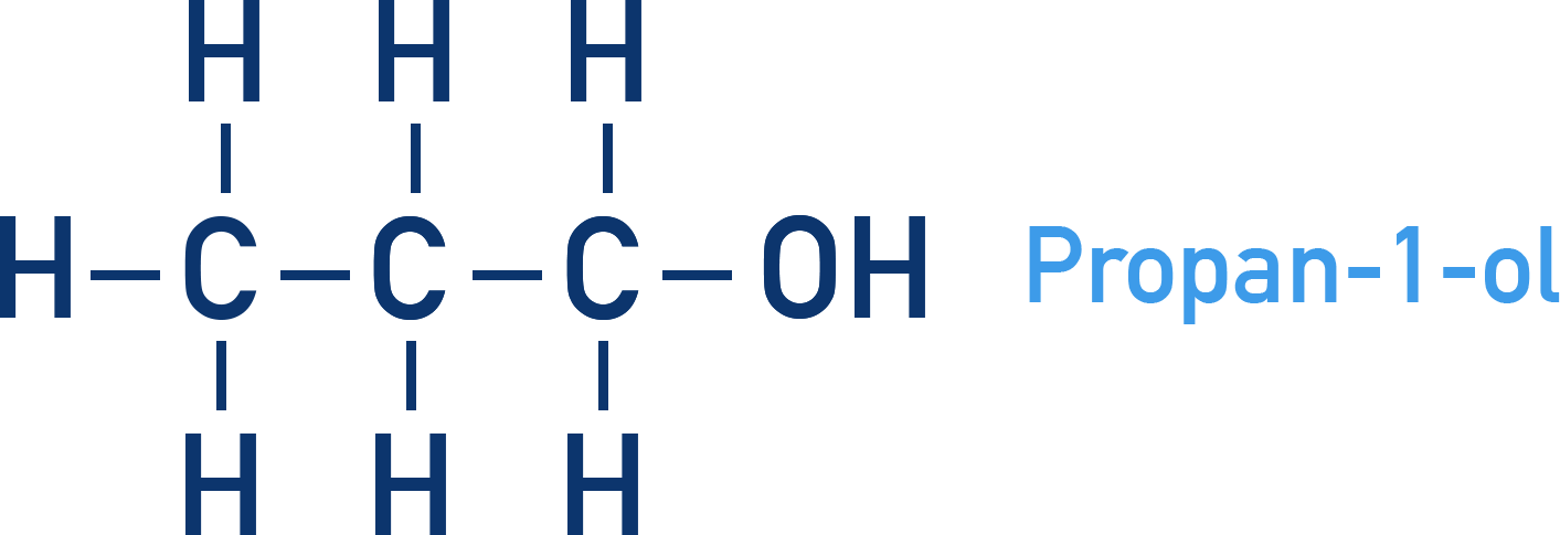 IB Chemistry final displayed formula of propan-1-ol
