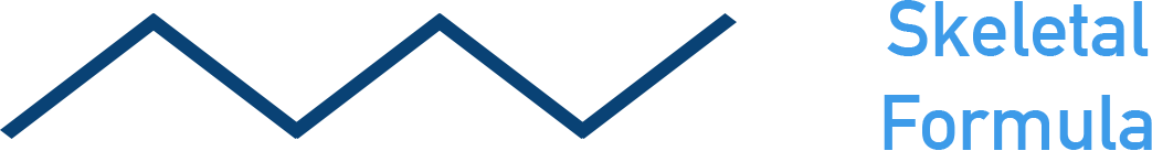 IB Chemistry skeletal formula diagram of hexane as a zig-zag line