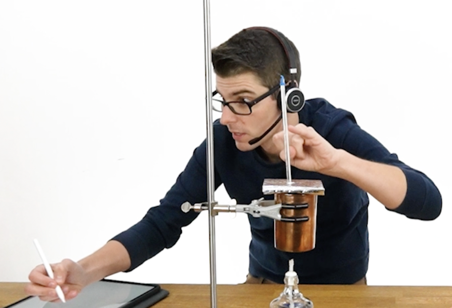 Chemistry demonstration during tuition