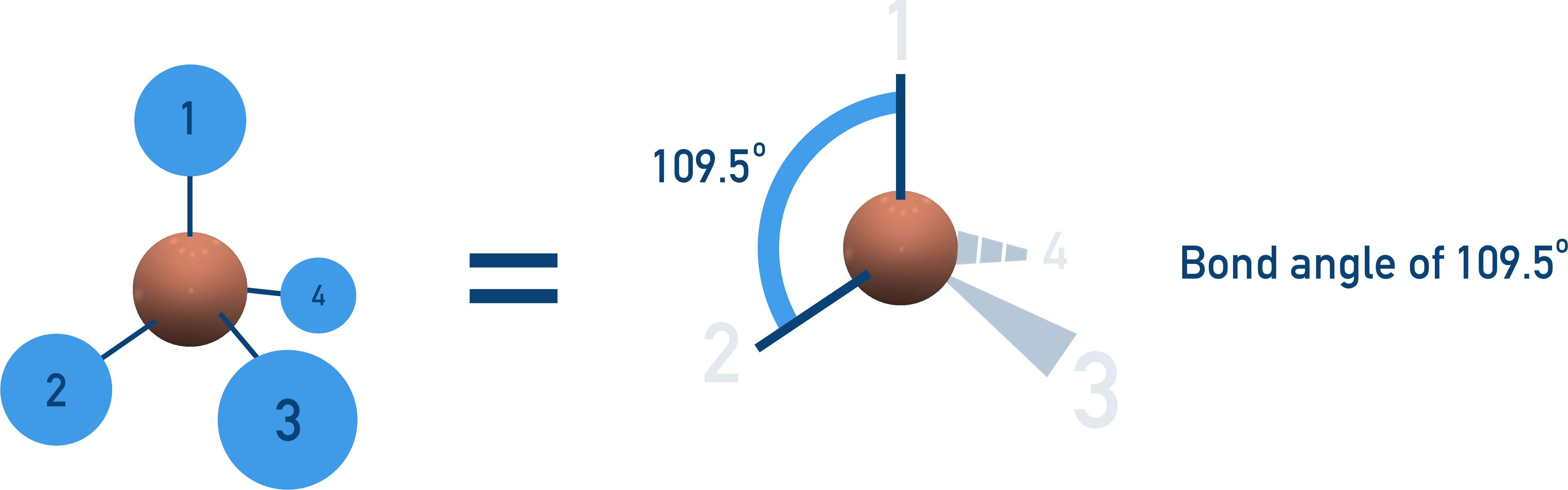 NCERT Class 11 Chemistry diagram showing tetrahedral shape with 109.5° bond angle