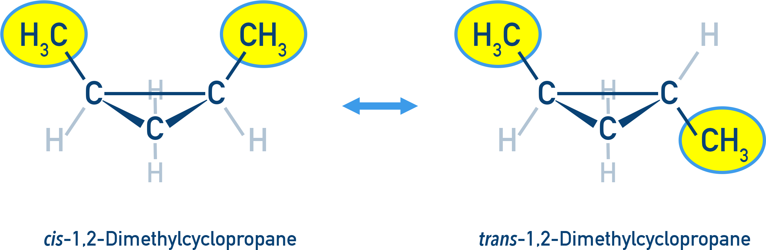 NCERT 11 Chemistry cis and trans isomers of 1,2-dimethylcyclopropane due to restricted rotation in a ring.