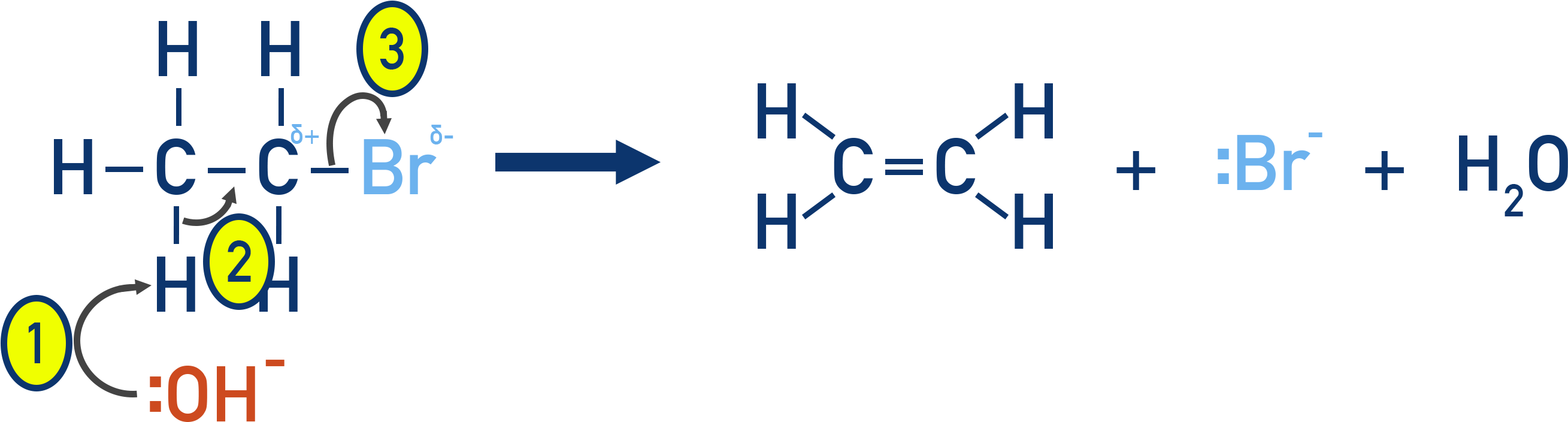 NCERT Class 12 Chemistry E2 mechanism showing base abstracts β-hydrogen and halide leaves to form alkene.